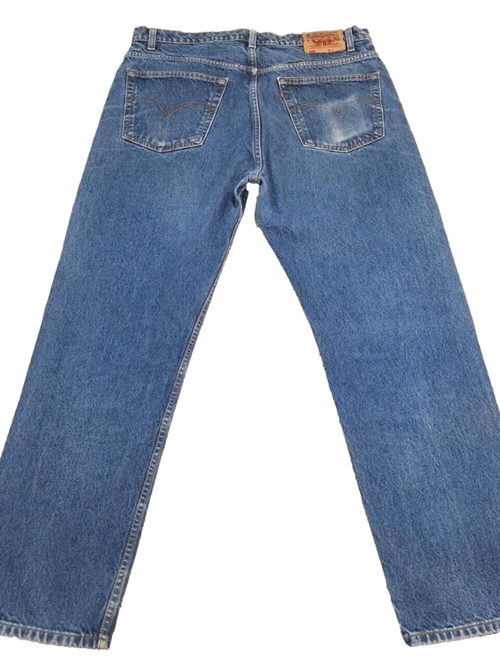 Vtg 90s Levi's 505 High Rise Straight Medium Wash Jeans Distressed Mens Sz 40x32